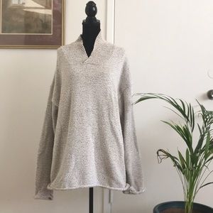 Coldwater Creek 100% Cotton Shawl Collar Sweater